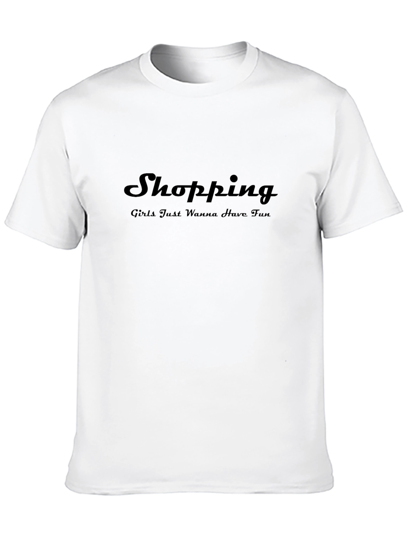 Shopping Girls Fun Graphic Tee - Black