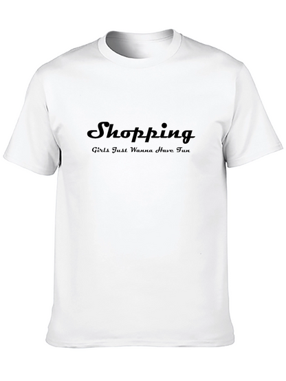 Shopping Girls Fun Graphic Tee - Black