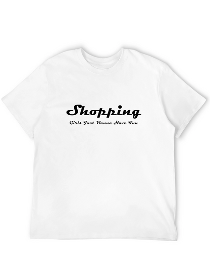 Shopping Girls Fun Graphic Tee - Black