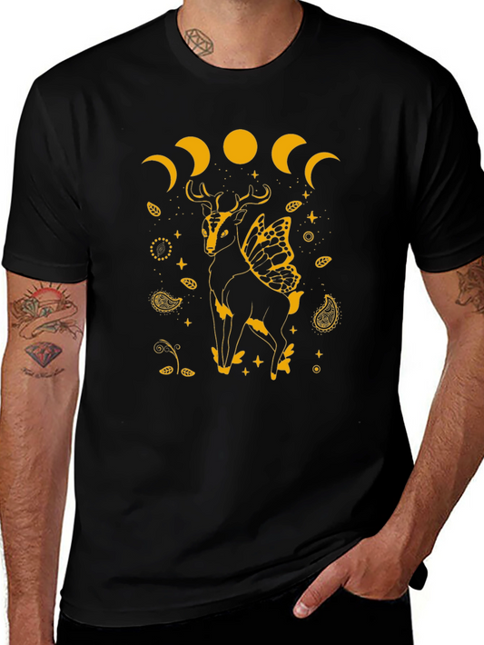 Deer Moon Phase Graphic Tee