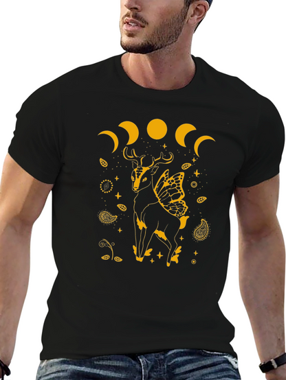 Deer Moon Phase Graphic Tee