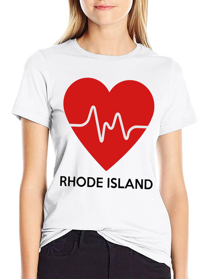 Rhode Island Heartbeat Graphic Tee - Black