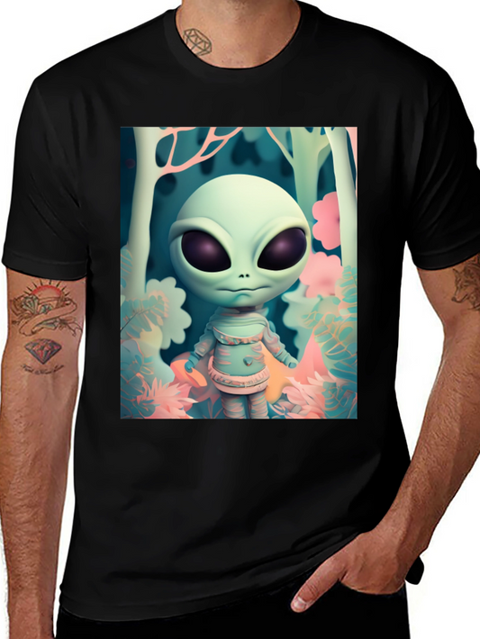 Alien Forest Tee - Unique Graphic Print Shirt