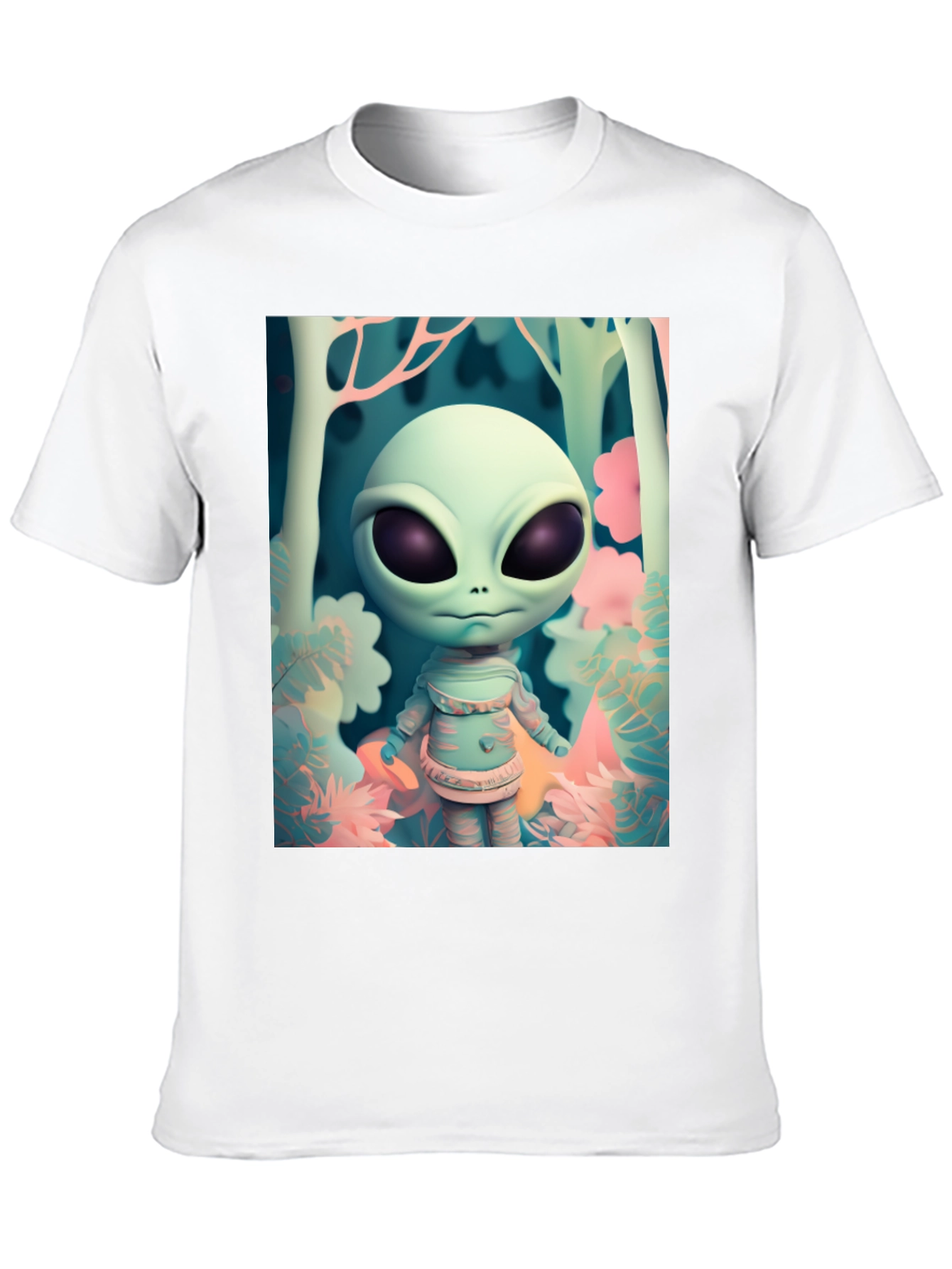 Alien Forest Tee - Unique Graphic Print Shirt