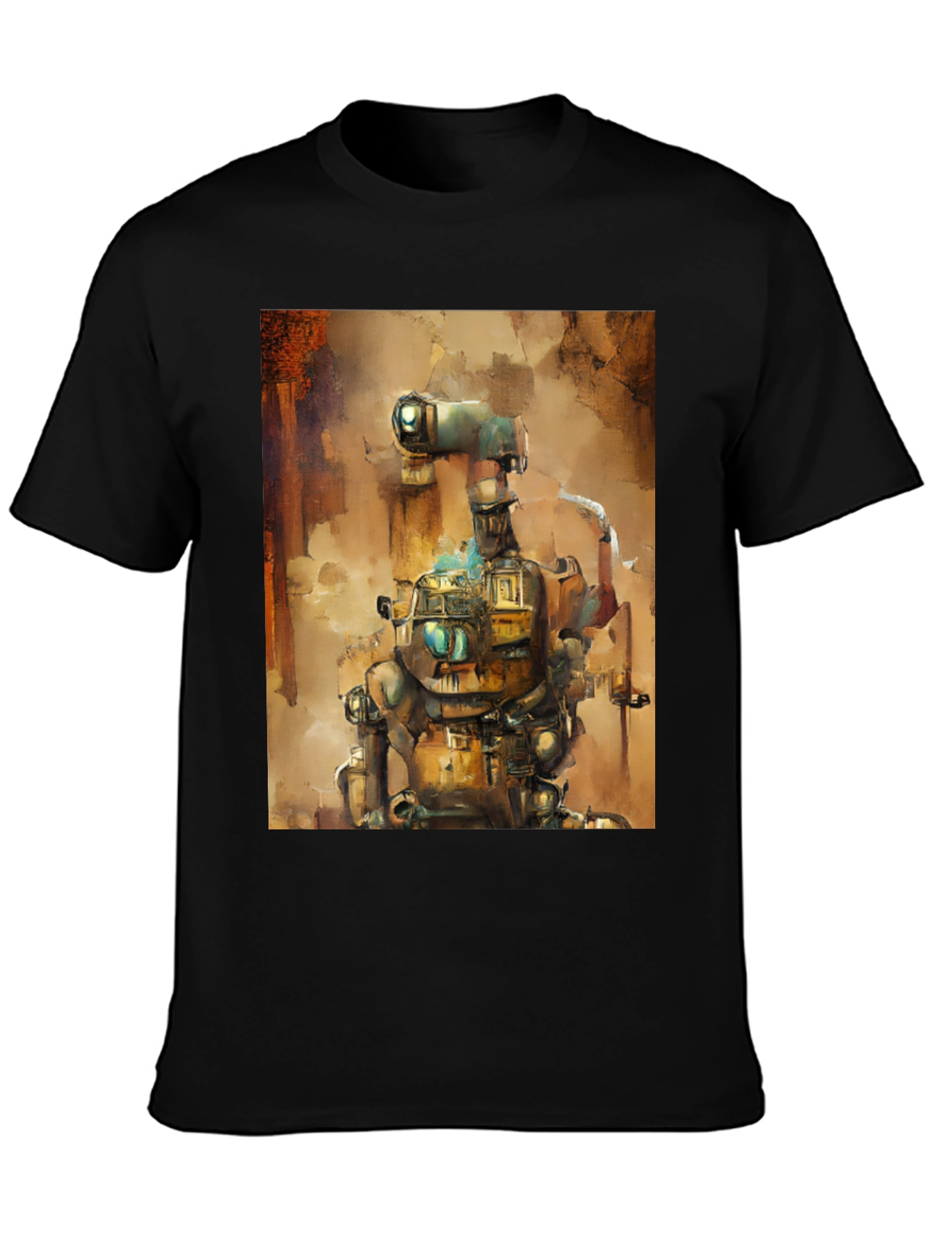 Steampunk Robot Graphic Tee - Unique Design
