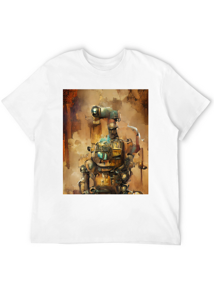 Steampunk Robot Graphic Tee - Unique Design
