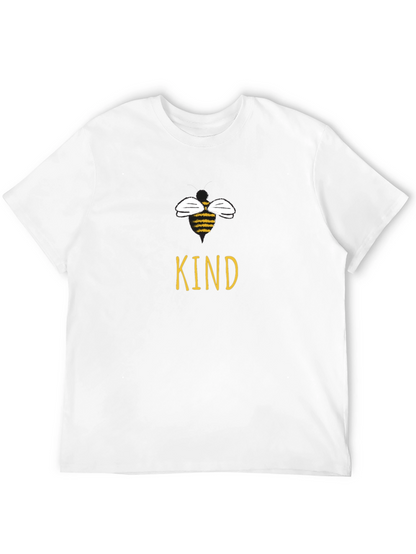 Be Kind Bee T-Shirt - Black Cotton Casual Tee