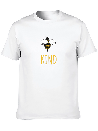 Be Kind Bee T-Shirt - Black Cotton Casual Tee
