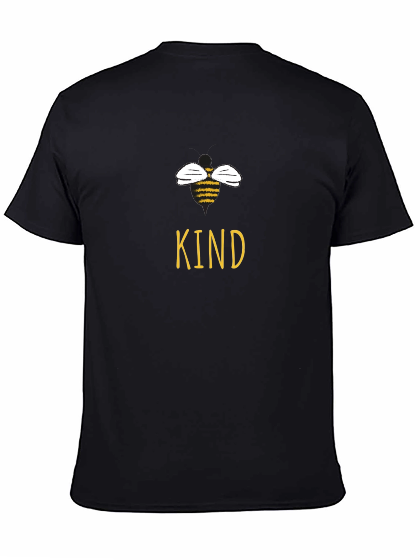Be Kind Bee T-Shirt - Black Cotton Casual Tee