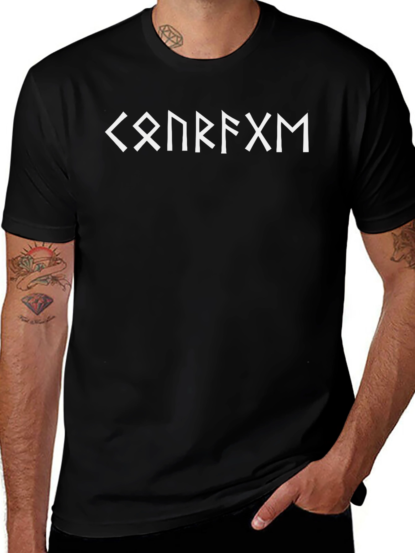 Rune Script Black T-Shirt