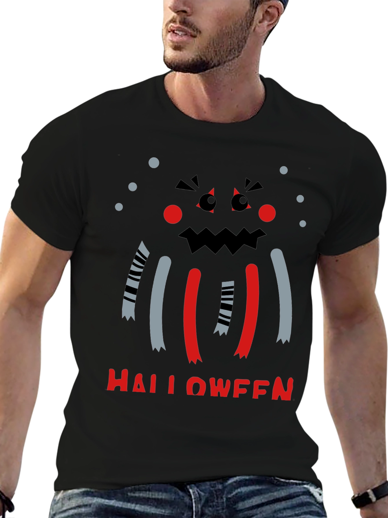 Halloween Monster Graphic Tee - Spooky Season Shirt