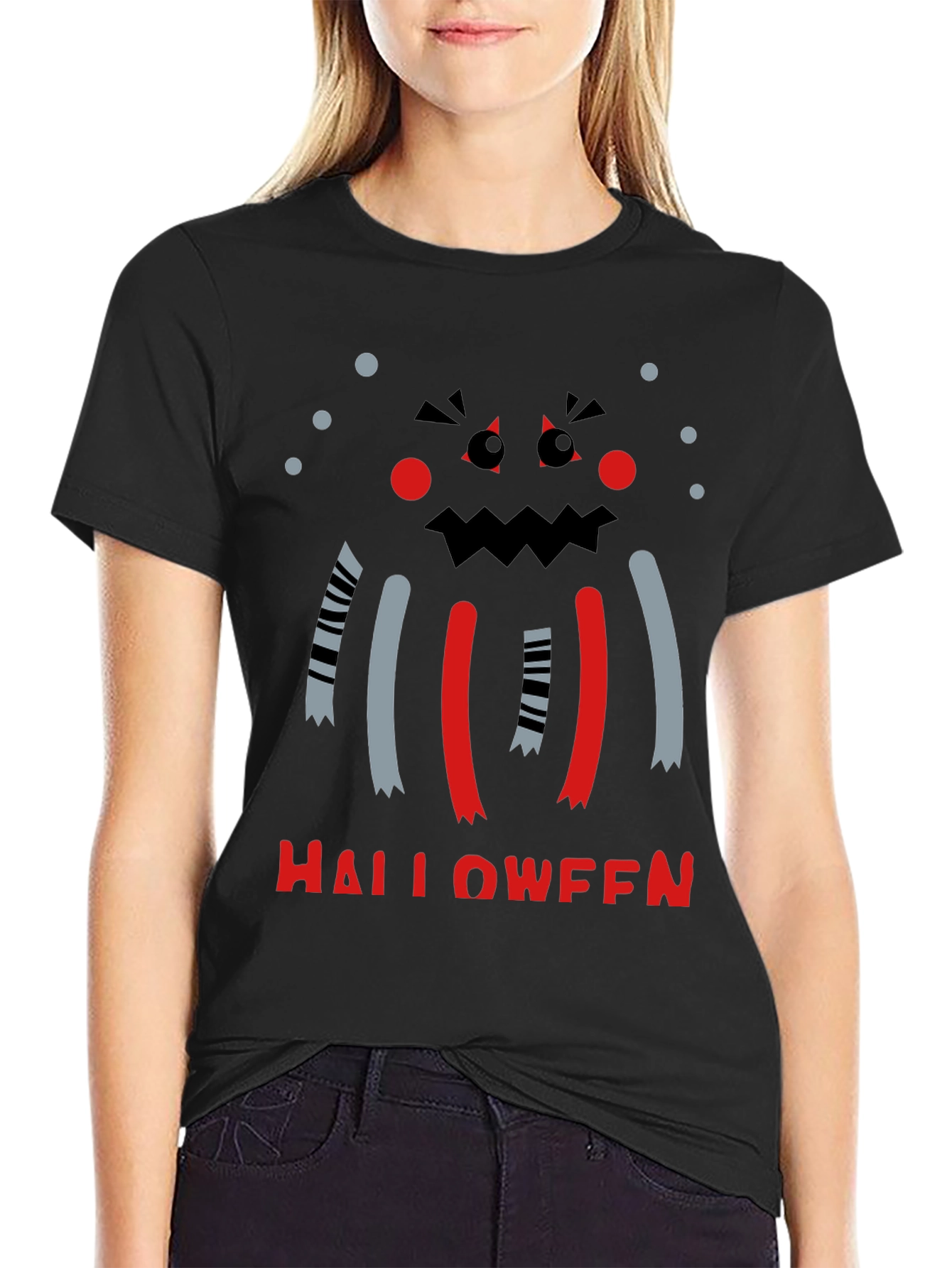 Halloween Monster Graphic Tee - Spooky Season Shirt