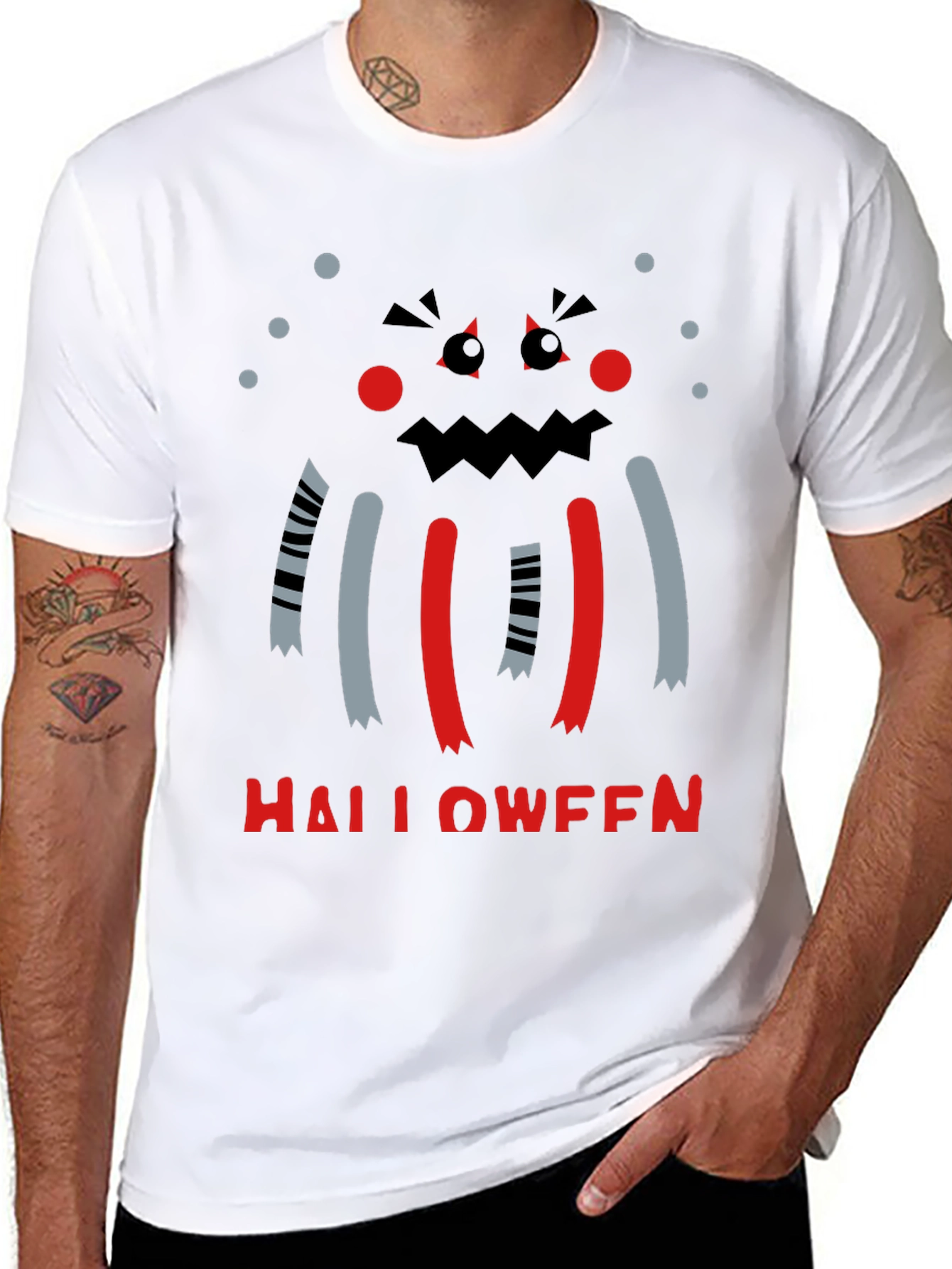 Halloween Monster Graphic Tee - Spooky Season Shirt