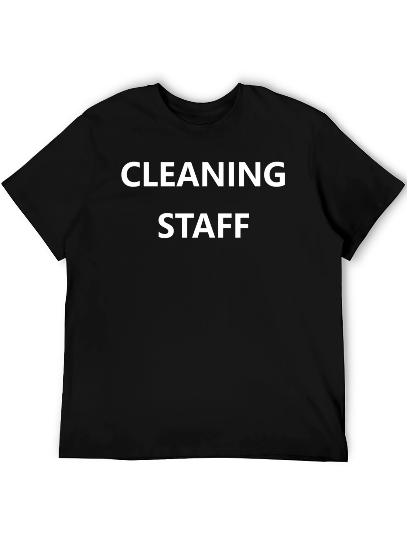 Cleaning Staff T-Shirt - Black Crew Neck