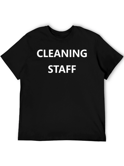 Cleaning Staff T-Shirt - Black Crew Neck