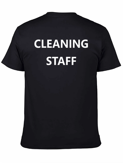 Cleaning Staff T-Shirt - Black Crew Neck