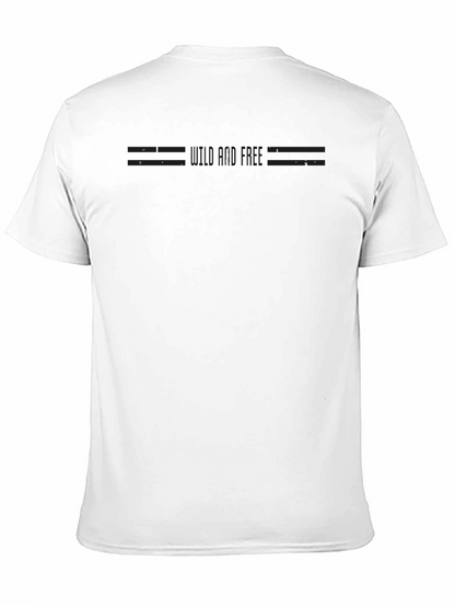 Mens Black Graphic T-Shirt - Minimalist Design