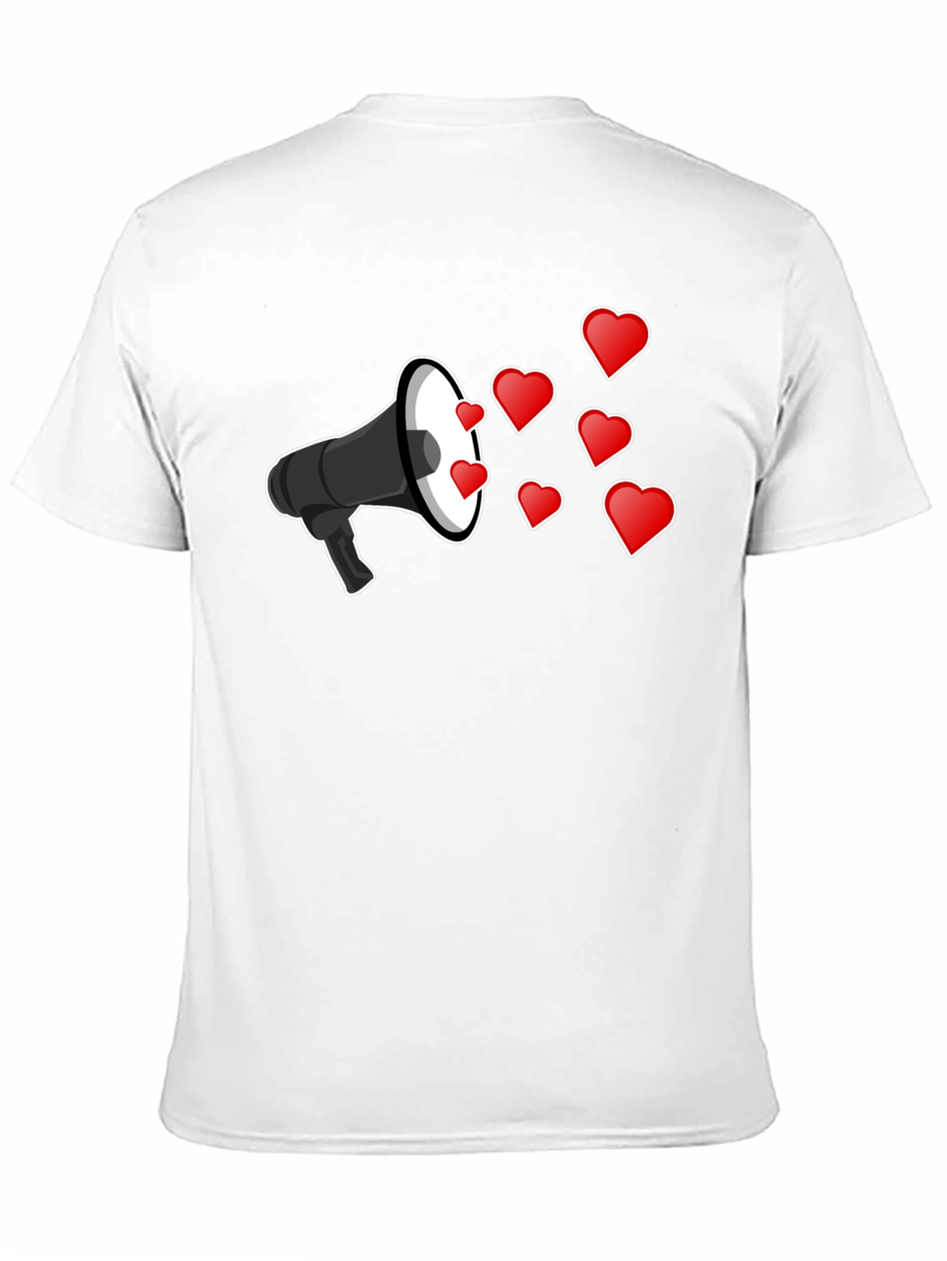 Love Message T-Shirt - Heart Megaphone Design