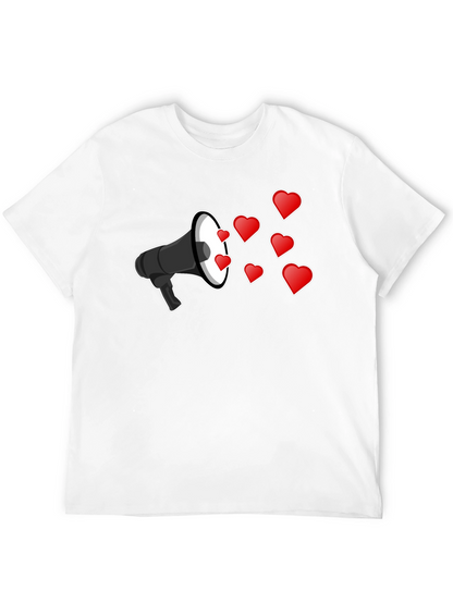 Love Message T-Shirt - Heart Megaphone Design