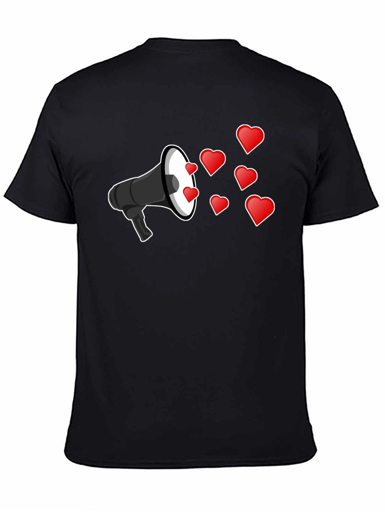 Love Message T-Shirt - Heart Megaphone Design
