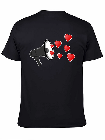 Love Message T-Shirt - Heart Megaphone Design