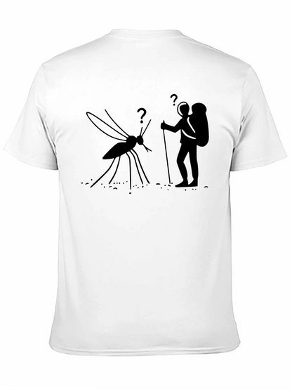 Hiking Mosquito Funny Black T-Shirt