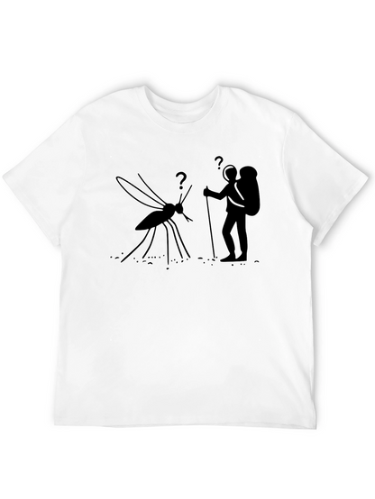 Hiking Mosquito Funny Black T-Shirt