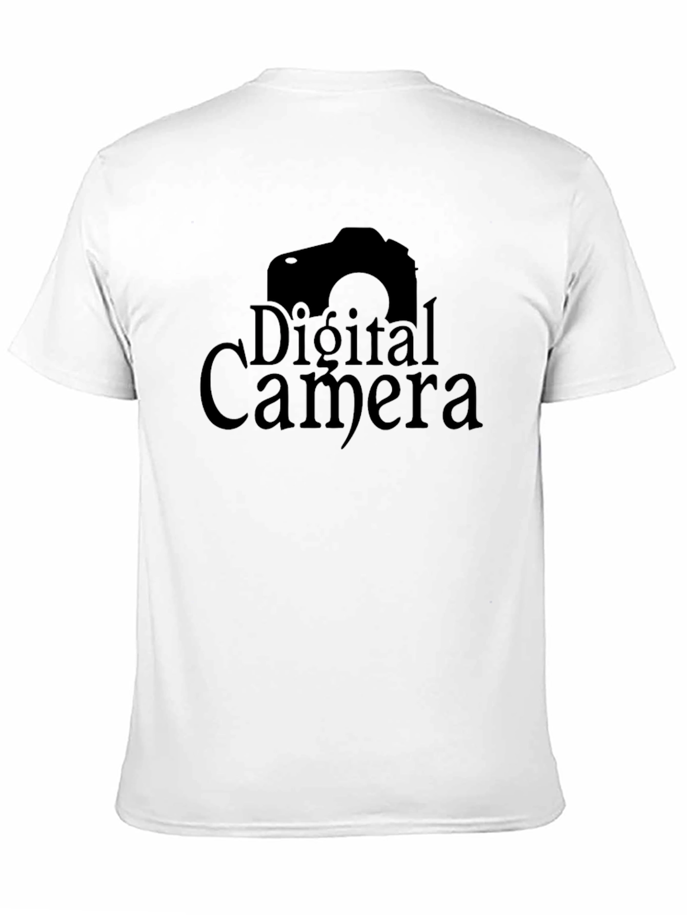 Digital Camera Graphic Print Crew Neck T-Shirt