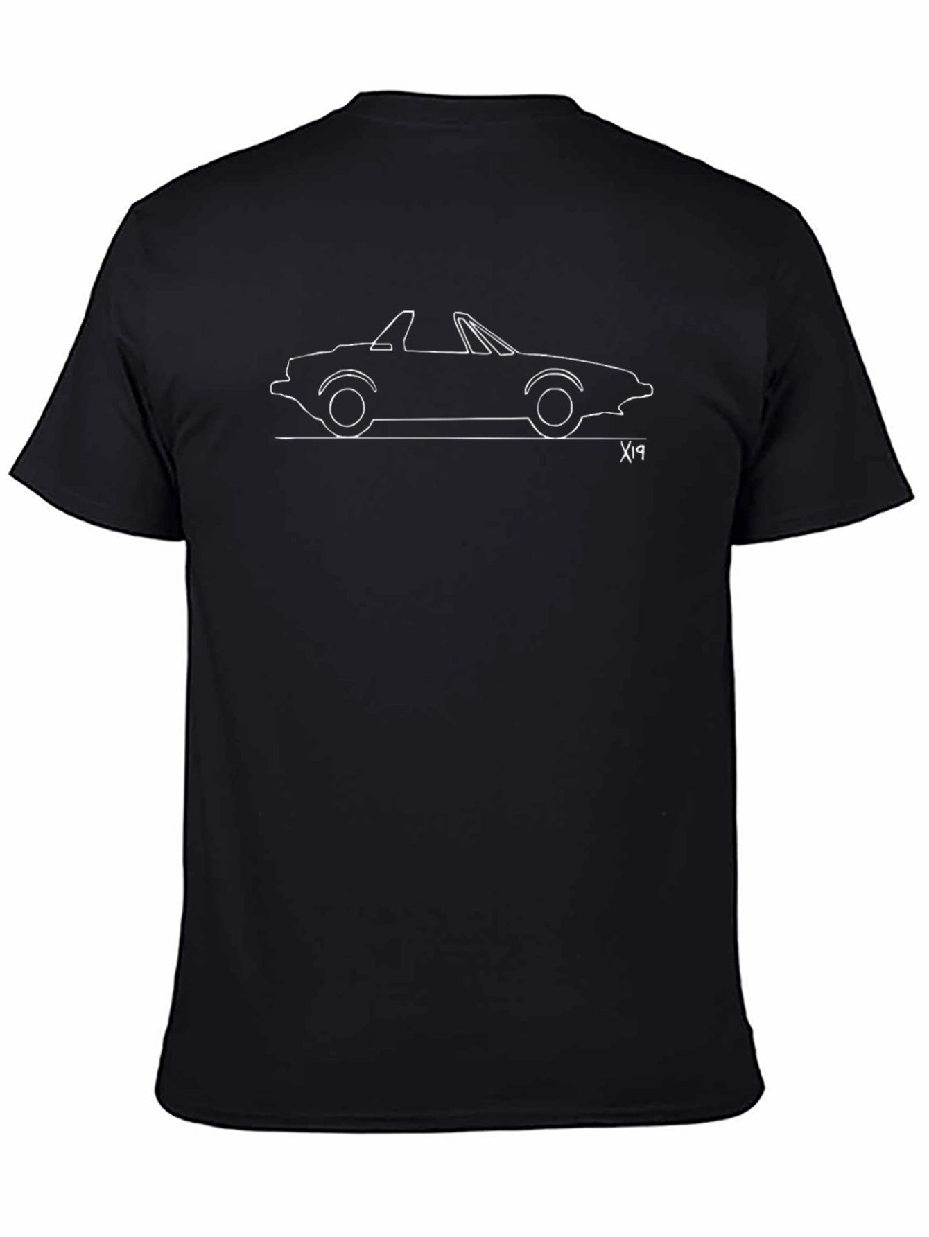 Classic Car Outline Tee - X1/9 Graphic Shirt