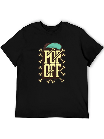 Pop Off Graphic Tee - Stylish Cotton Blend Shirt