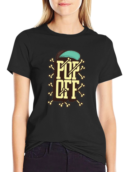 Pop Off Graphic Tee - Stylish Cotton Blend Shirt
