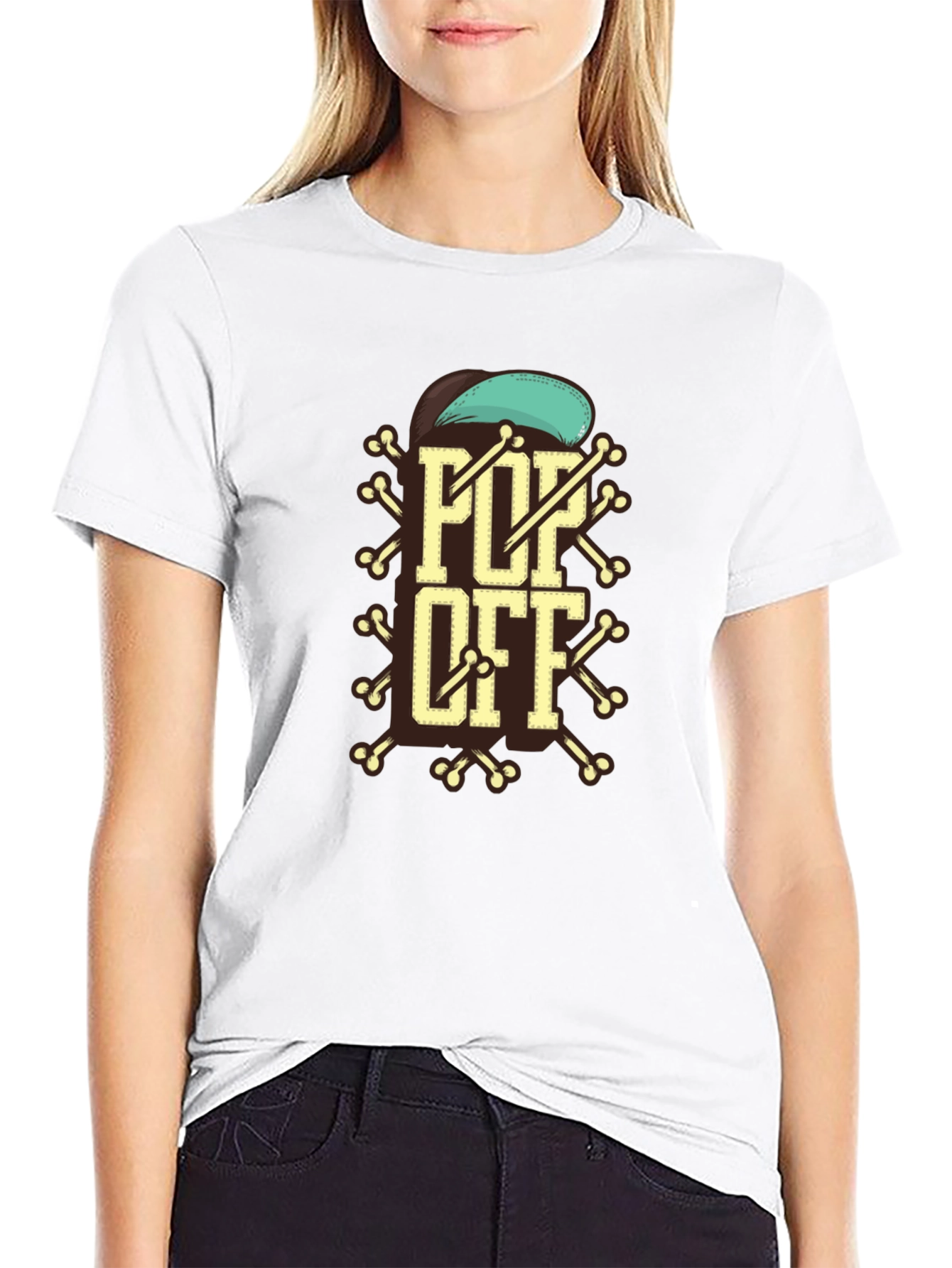 Pop Off Graphic Tee - Stylish Cotton Blend Shirt