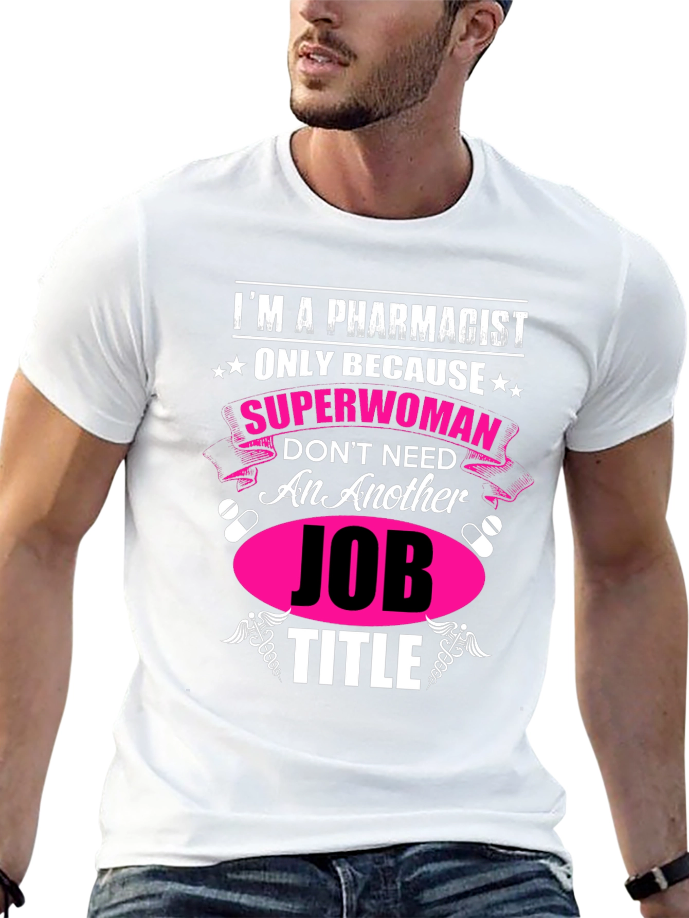 Pharmacist Superwoman Novelty Graphic Tee