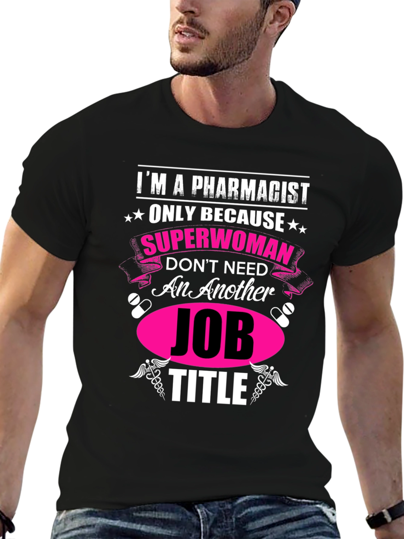 Pharmacist Superwoman Novelty Graphic Tee