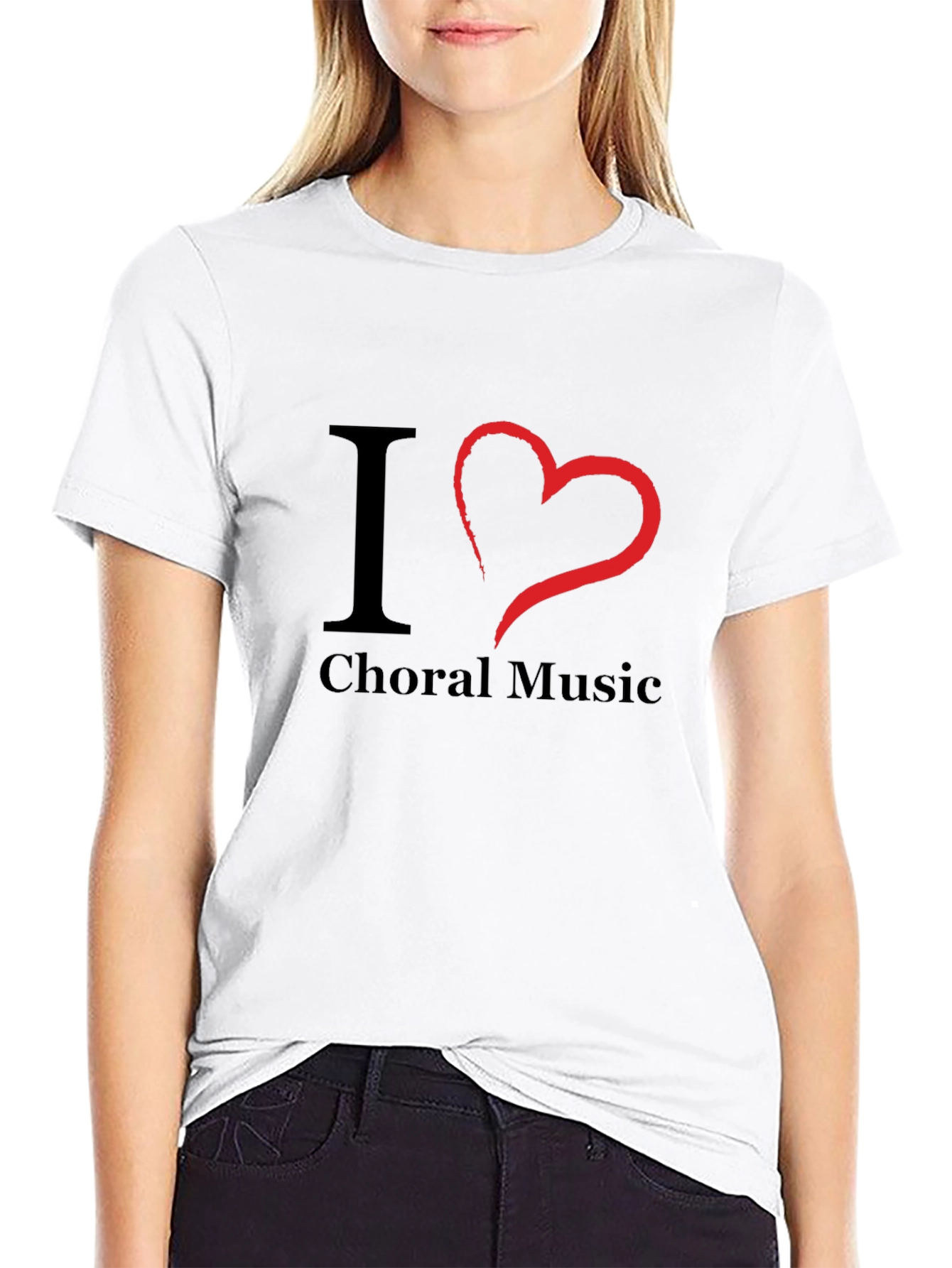 I Love Choral Music T-Shirt - Black
