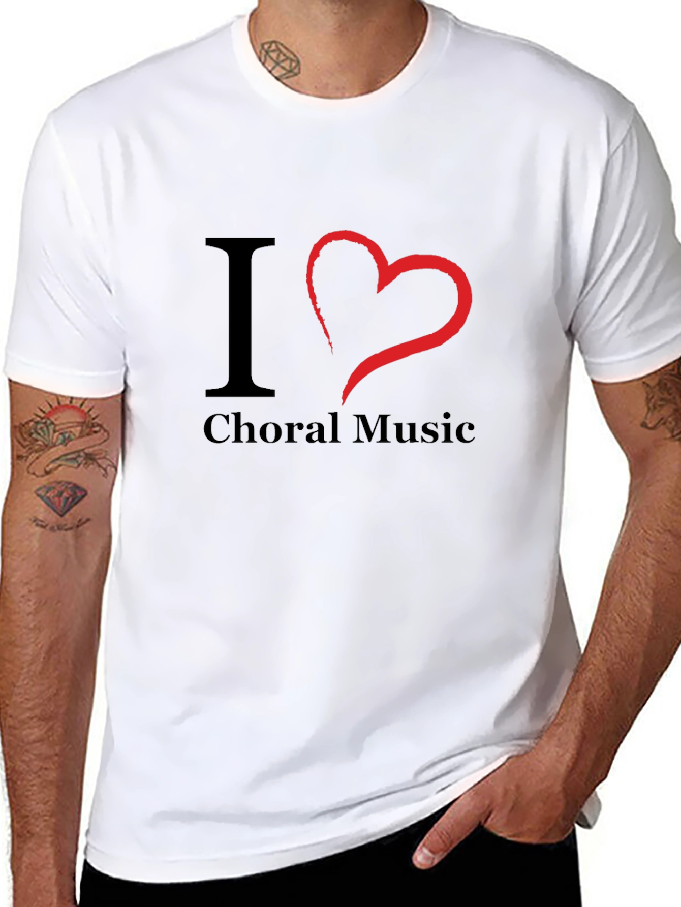 I Love Choral Music T-Shirt - Black