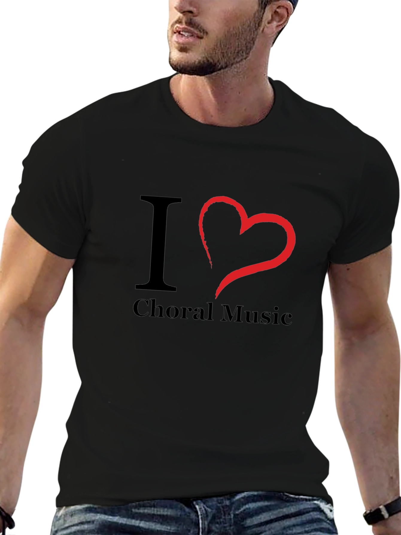 I Love Choral Music T-Shirt - Black