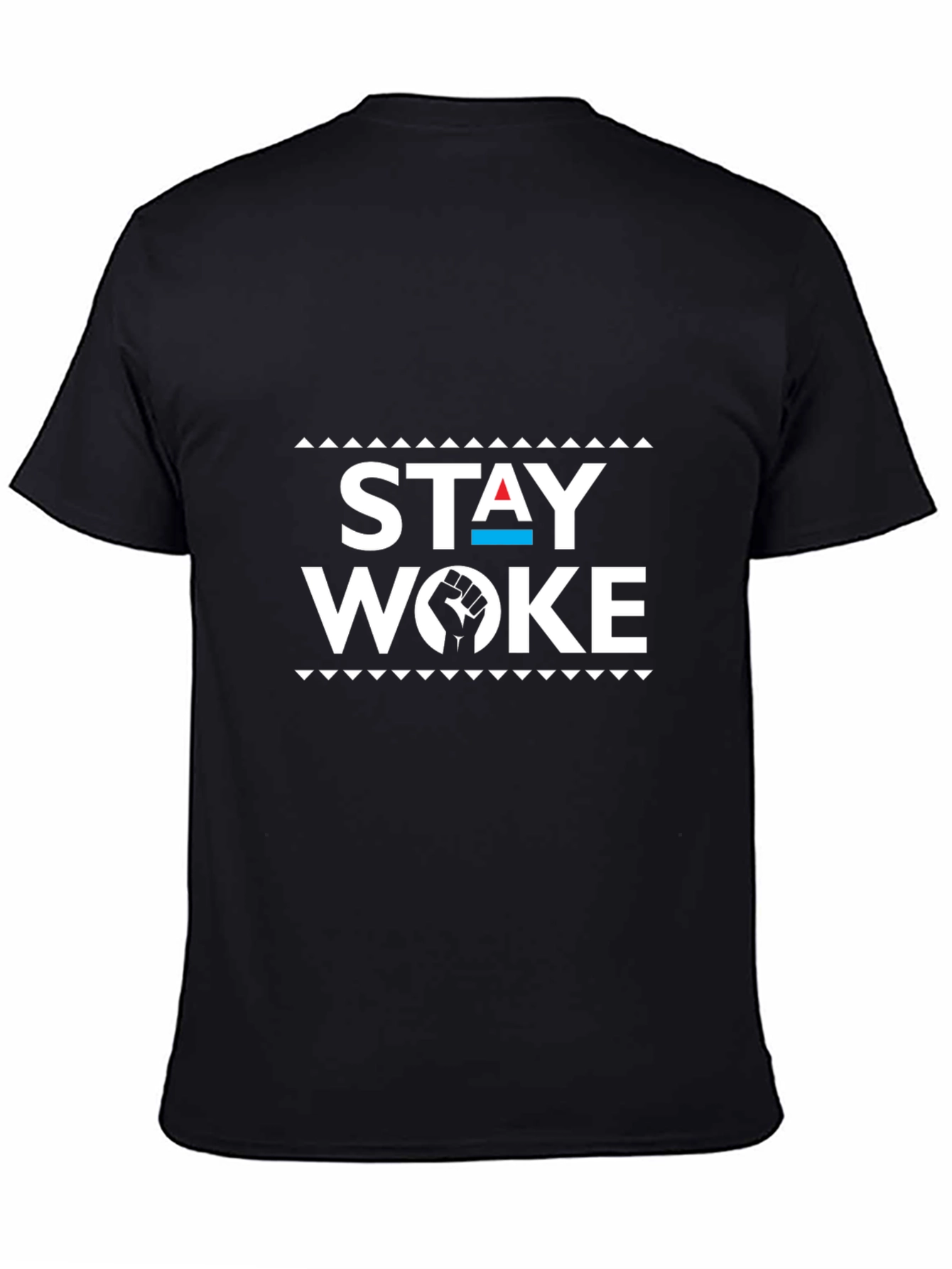 Stay Woke Graphic Tee - Black Cotton Blend