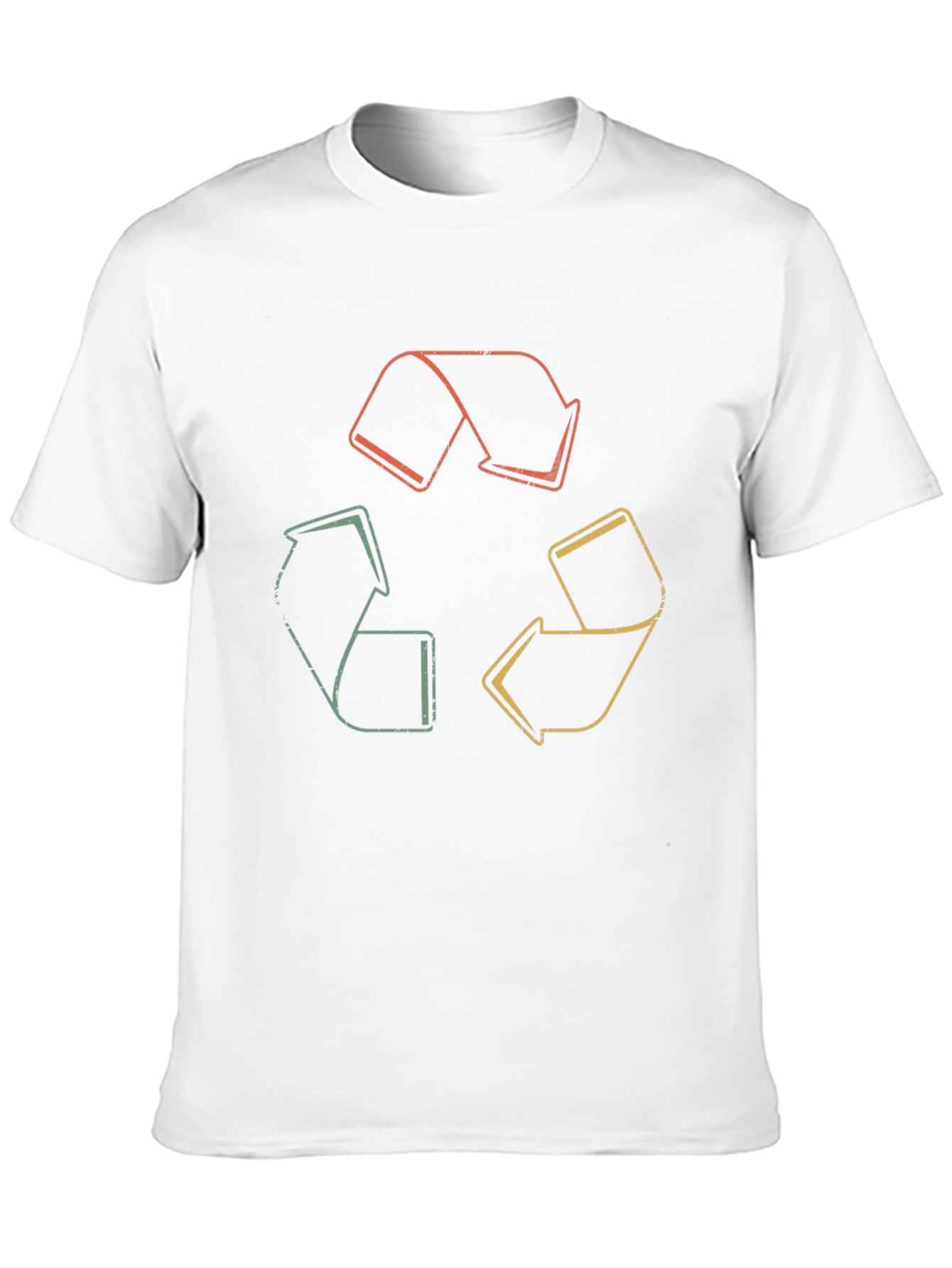 Retro Recycle Symbol Graphic Tee - Eco-Friendly Fashion