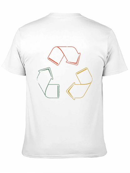 Retro Recycle Symbol Graphic Tee - Eco-Friendly Fashion