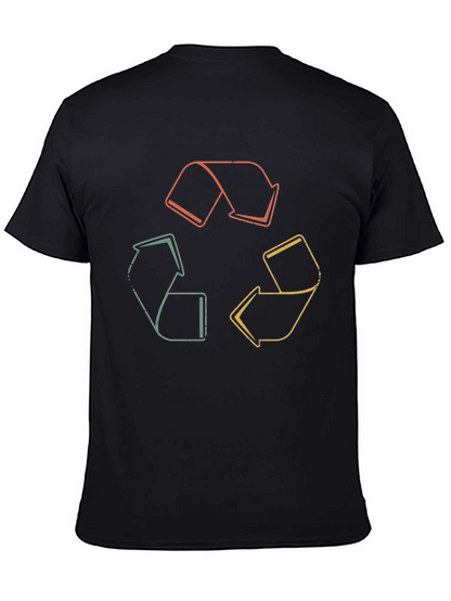 Retro Recycle Symbol Graphic Tee - Eco-Friendly Fashion