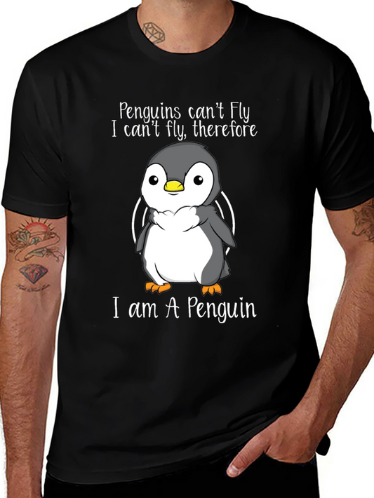 Penguin T-Shirt - Penguins Cant Fly Graphic Tee