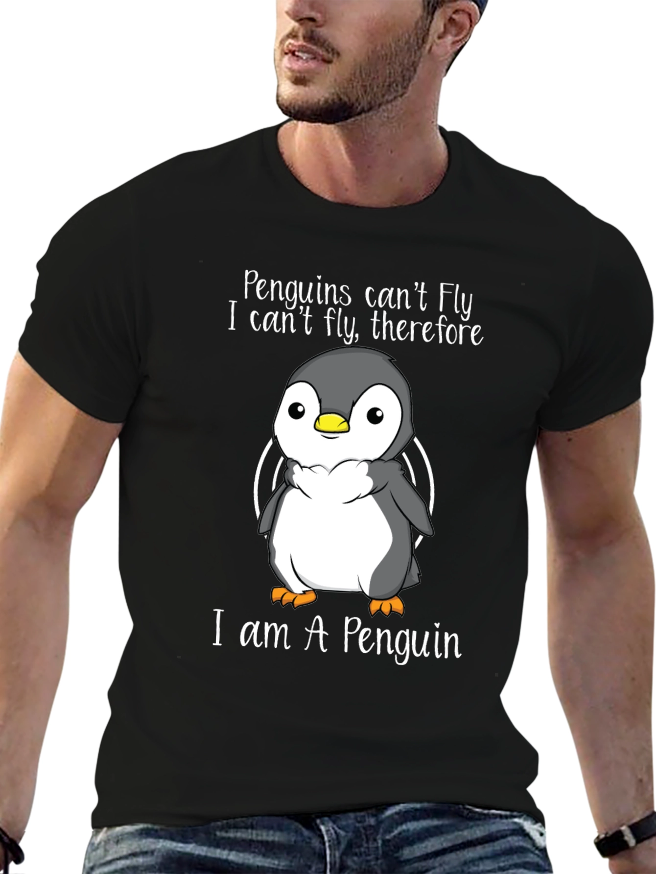Penguin T-Shirt - Penguins Cant Fly Graphic Tee
