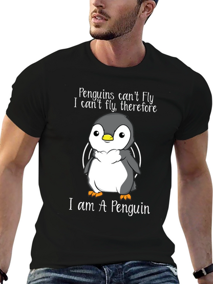 Penguin T-Shirt - Penguins Cant Fly Graphic Tee
