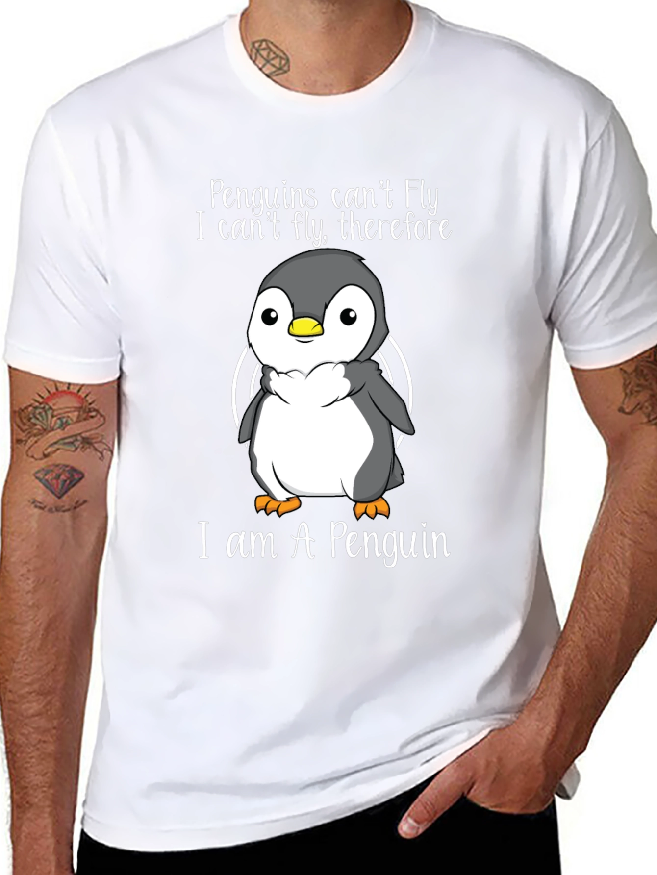 Penguin T-Shirt - Penguins Cant Fly Graphic Tee