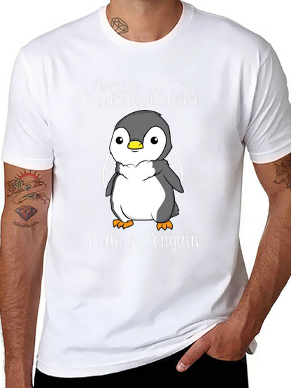 Penguin T-Shirt - Penguins Cant Fly Graphic Tee