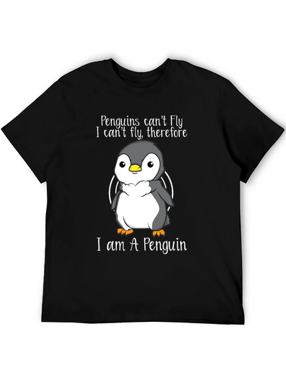 Penguin T-Shirt - Penguins Cant Fly Graphic Tee