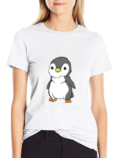 Penguin T-Shirt - Penguins Cant Fly Graphic Tee