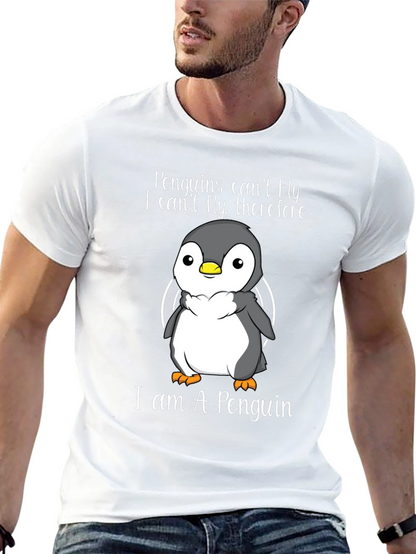 Penguin T-Shirt - Penguins Cant Fly Graphic Tee