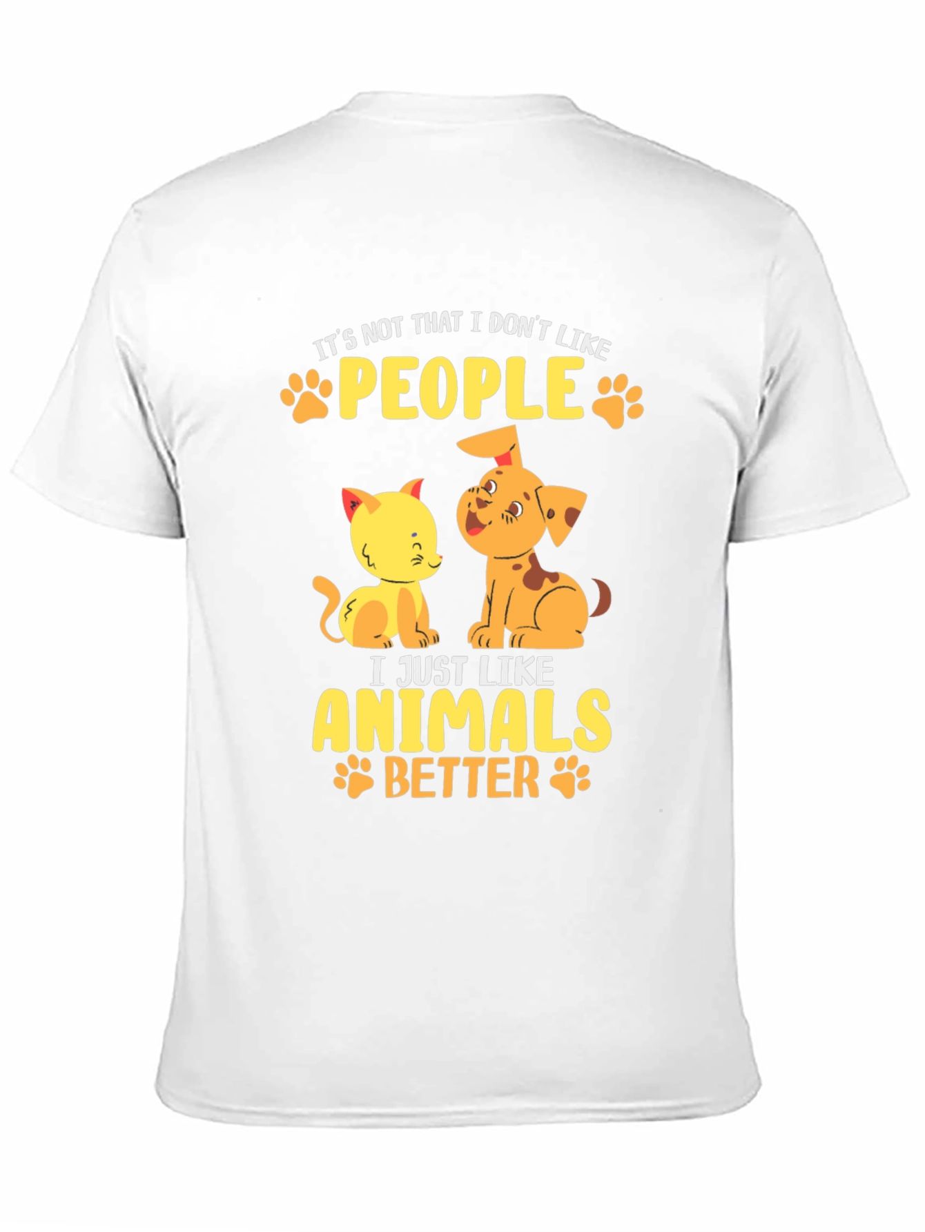 Animal Lovers Black T-Shirt: People vs. Pets
